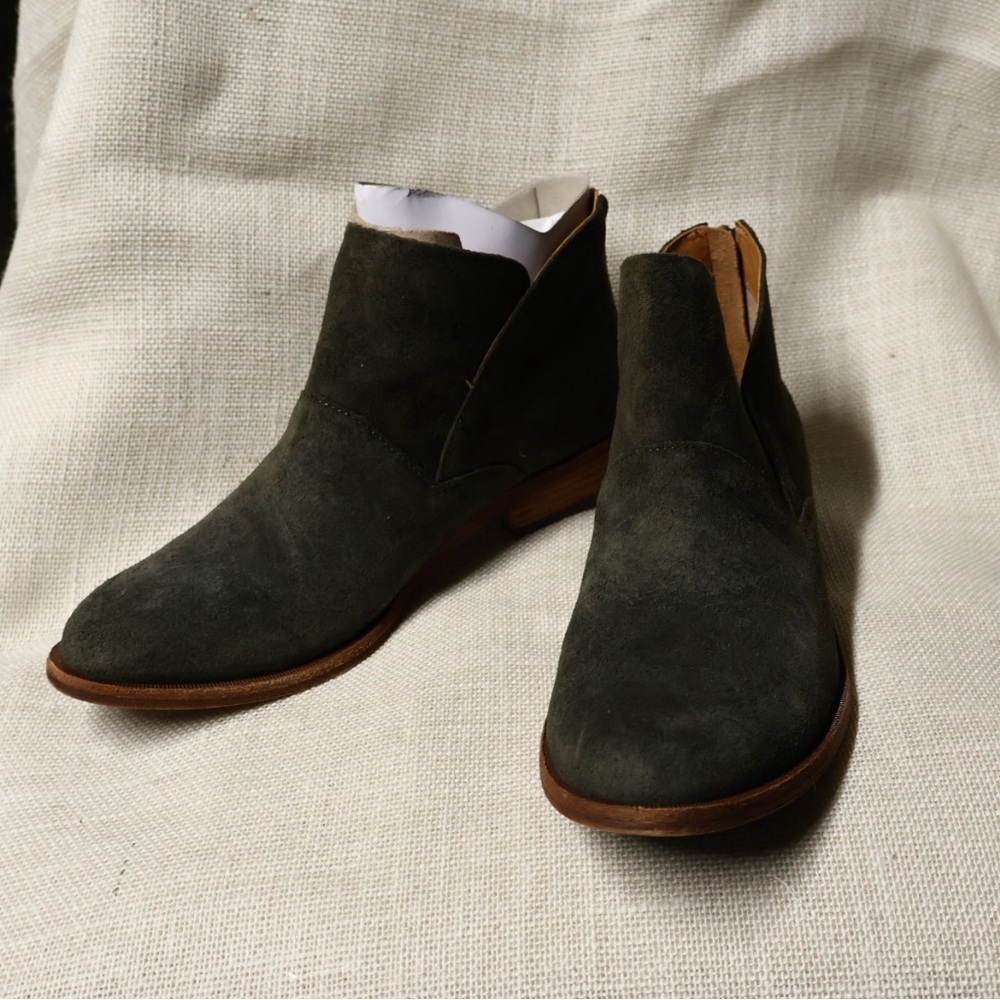 Kork-Ease Green Ryder Suede Ankle Boots